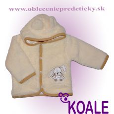 Detský fleecový kabátik na zimu Zajačik 56