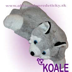 Plyšový vankúš pes husky