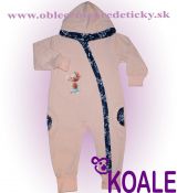 Teplákový overal pre dievča Myška 56,80,86